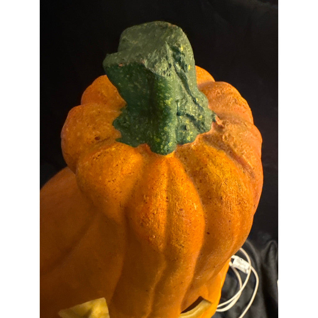 Vintage 90’s Large LIGHTED HALLOWEEN GOURD PUMPKIN FOAM BLOW MOLD 18” x 12” EUC