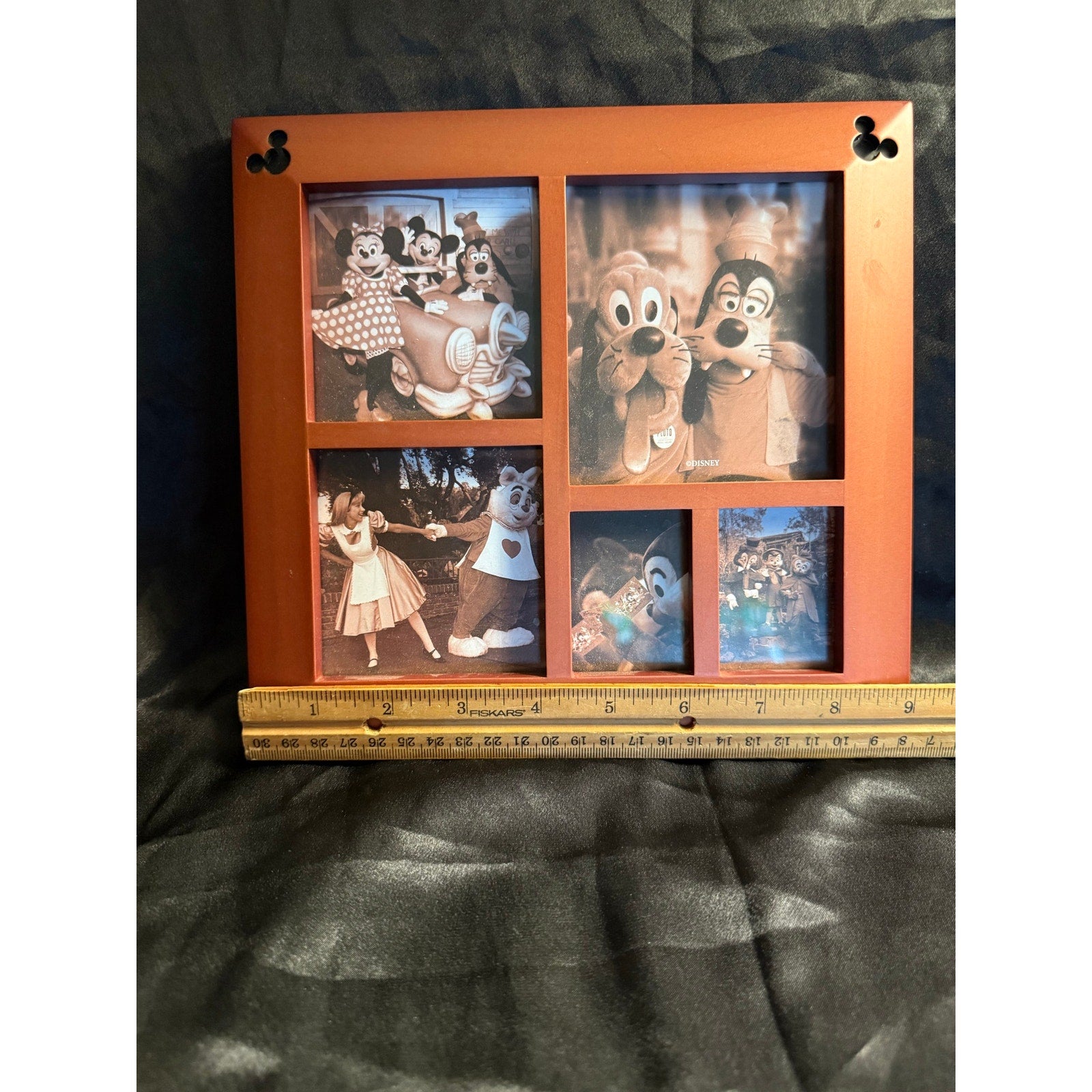 Walt Disney World Mickey Multi Square Cherry Frame Authentic 9” x 9"