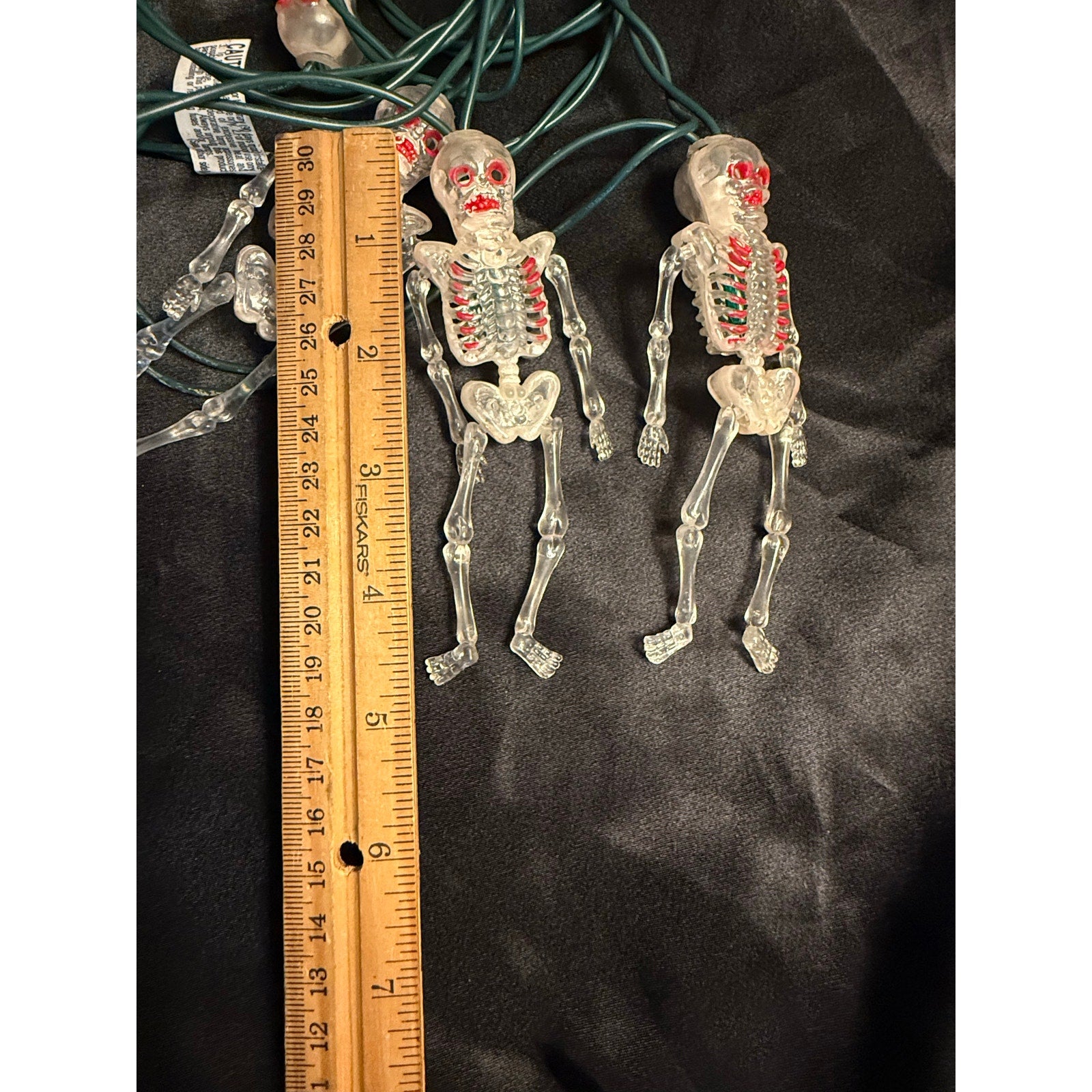 Vintage 90’s Halloween skeleton string lights still work all intact 6’