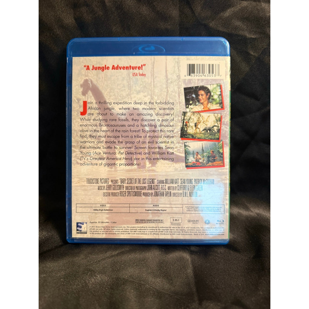 1985 adventure film Baby: Secret of the Lost Legend blu-ray Sean Young William Katt dinosaurs