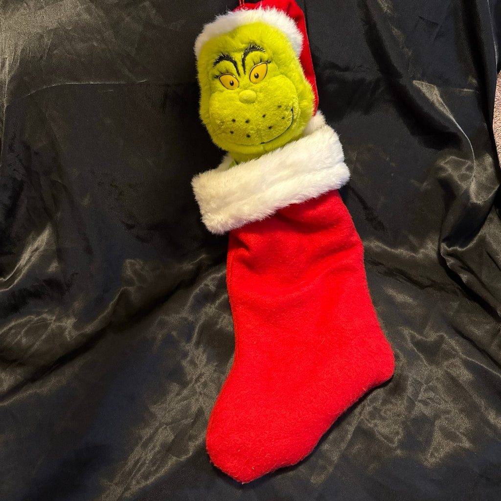 Vintage 1999 Hallmark Grinch Dr Seuss Christmas Stocking