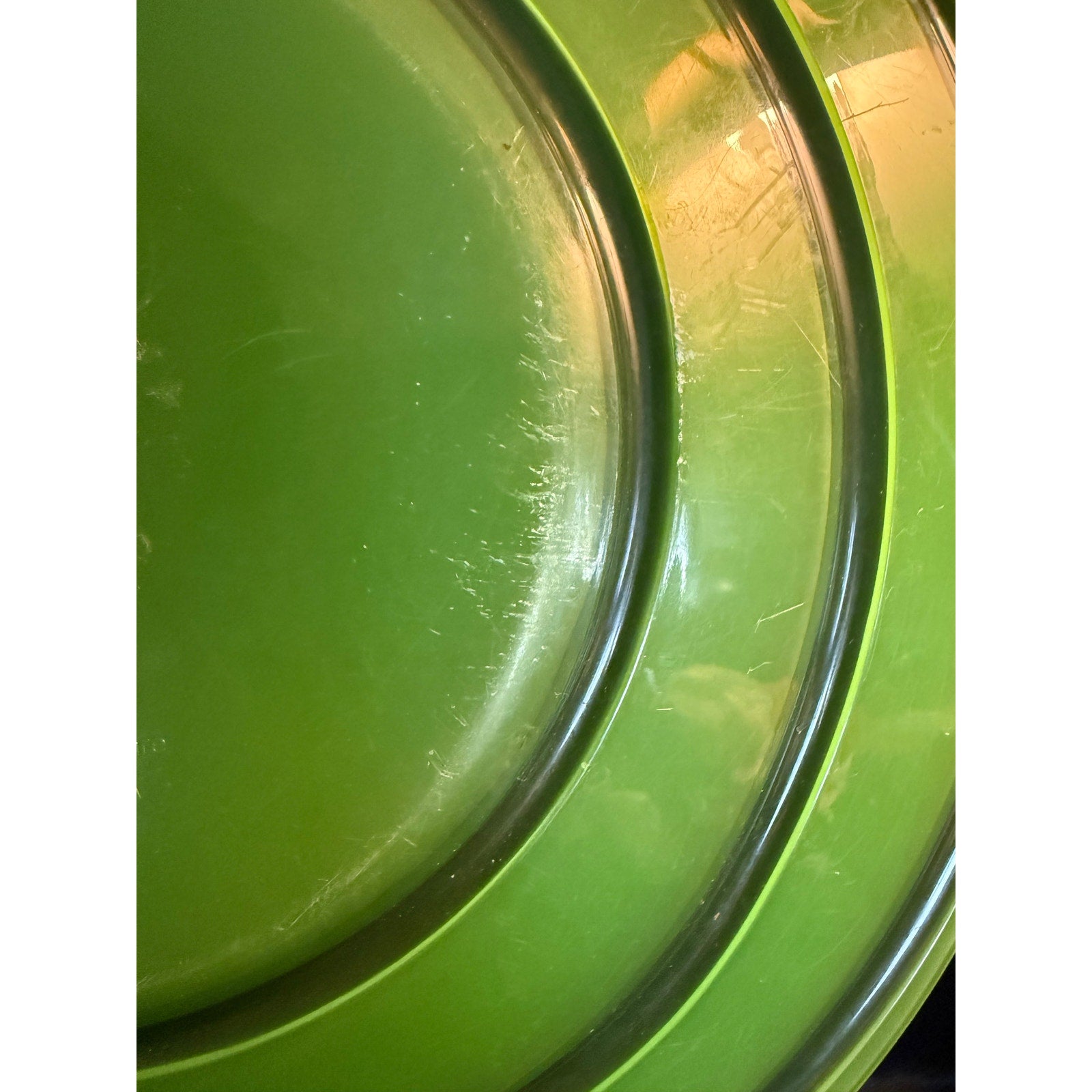 Vintage Y2K 14” Green and Black Spiral Snake Plastic Halloween Platter by Packerware