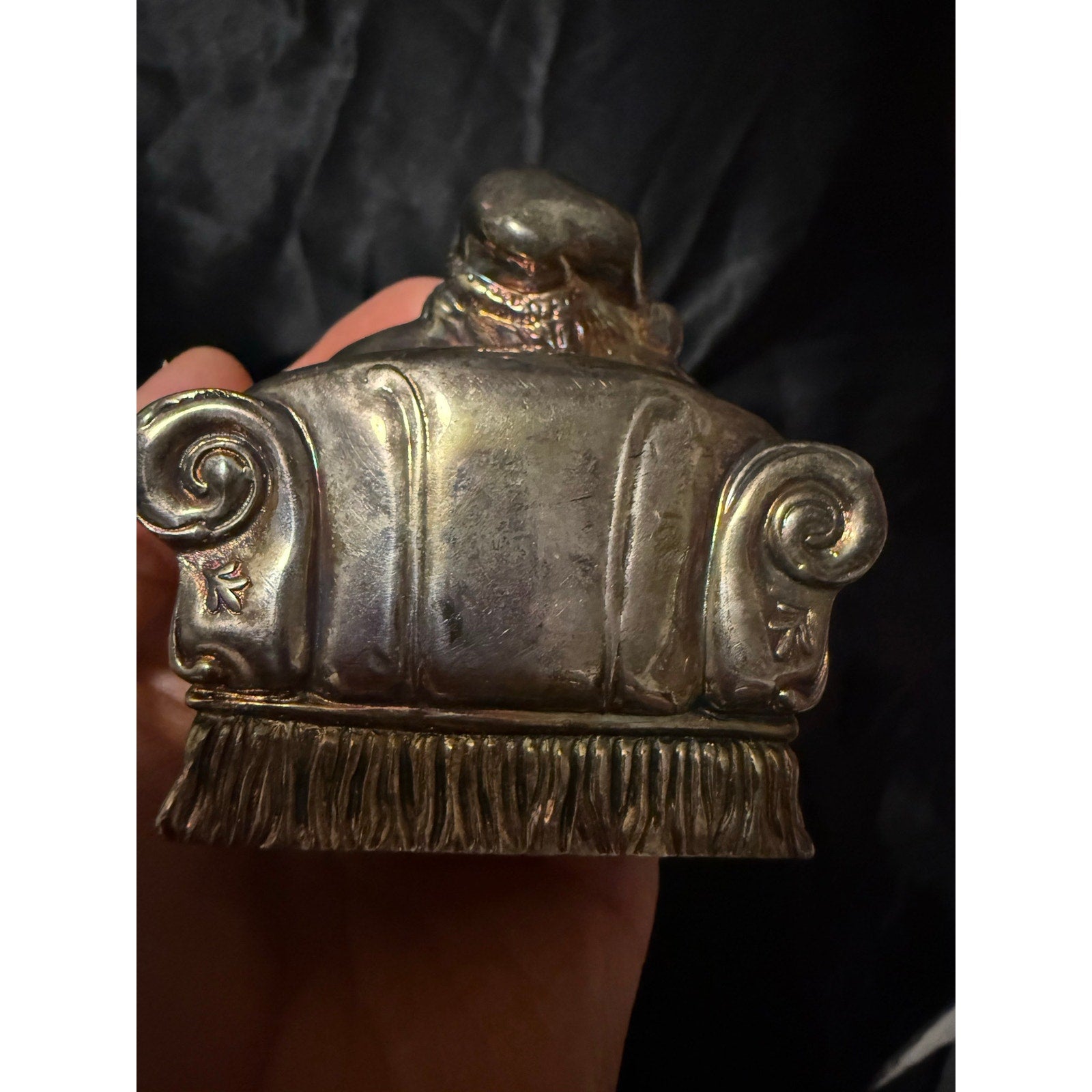 Vintage 1980’s Reed & Barton Silver Plated Musical Santa Plays Santa Clause is Coming To Town