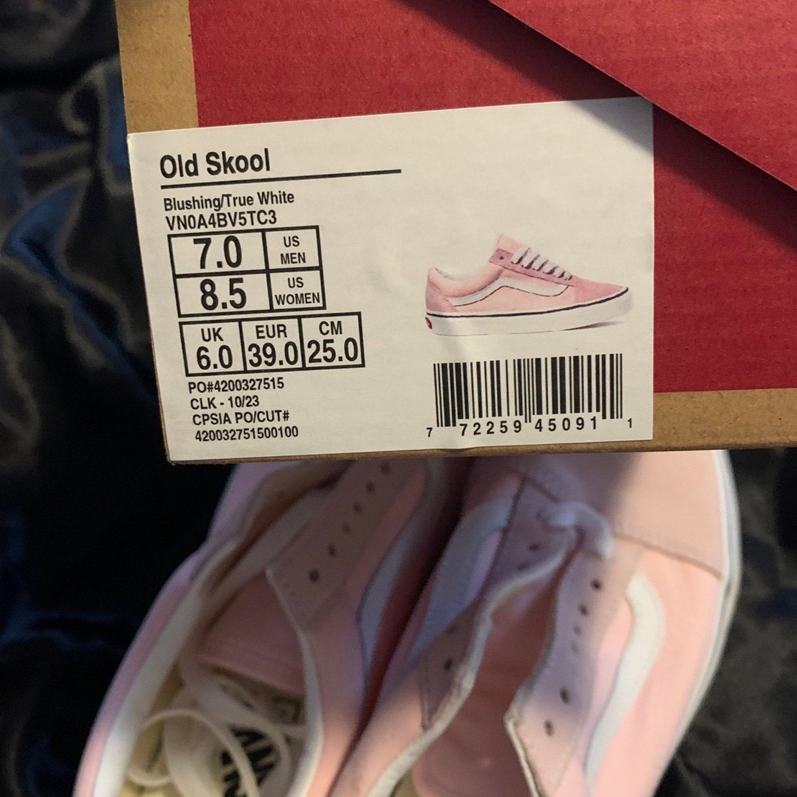 Hard to Find Vans Old Skool Blushing Men Sz 7 Women Sz 8.5 Brand New w Box