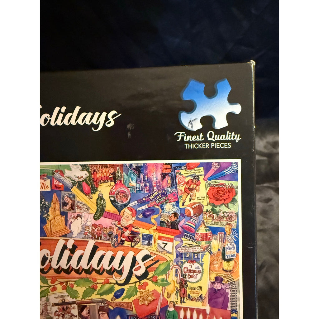 1,000 Piece Puzzle by White Mountain "The Holidays"  Brand New Sealed Christmas Santa
