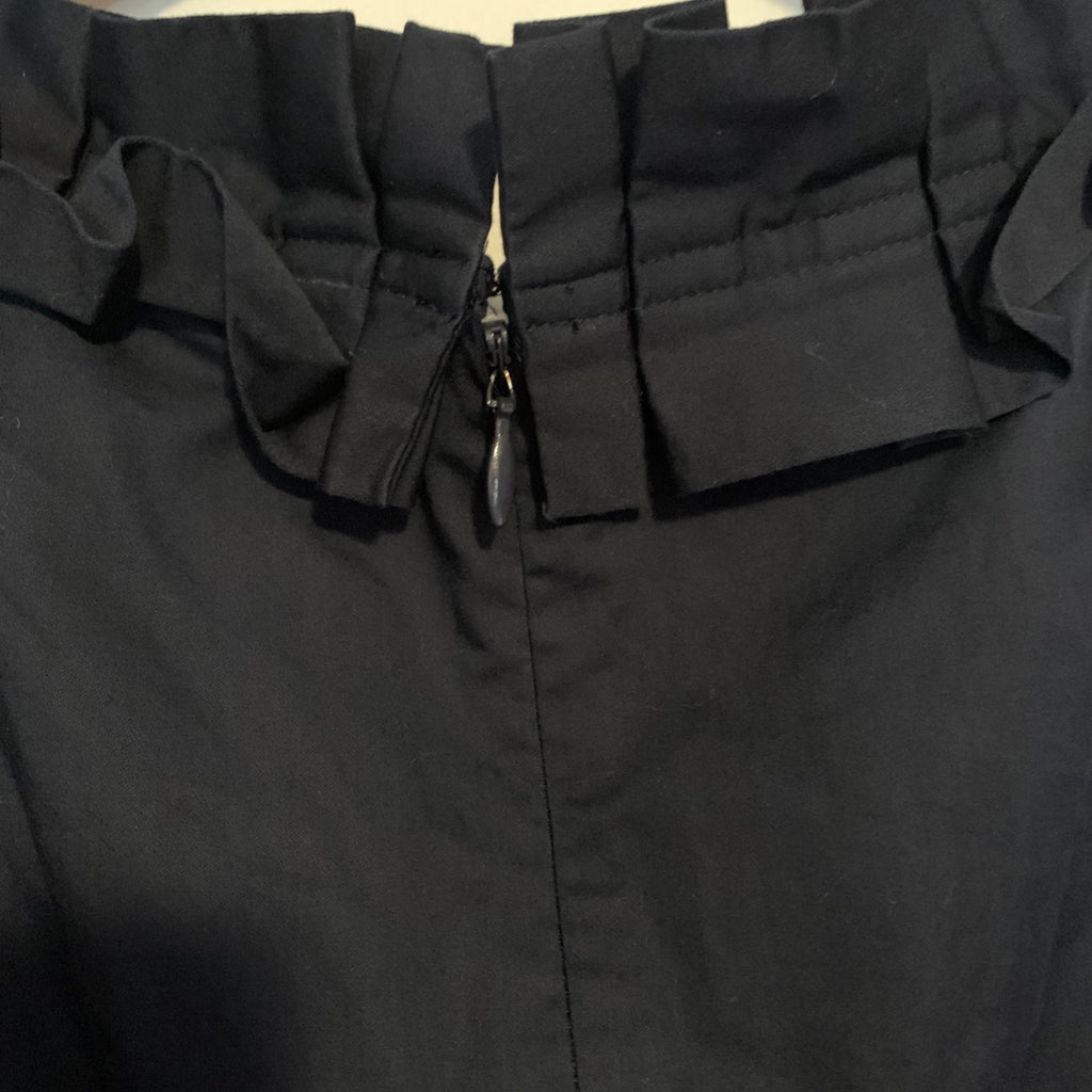 Talbots Black Sleeveless Sheath Dress Ruffle Neckline Women’s Size 6