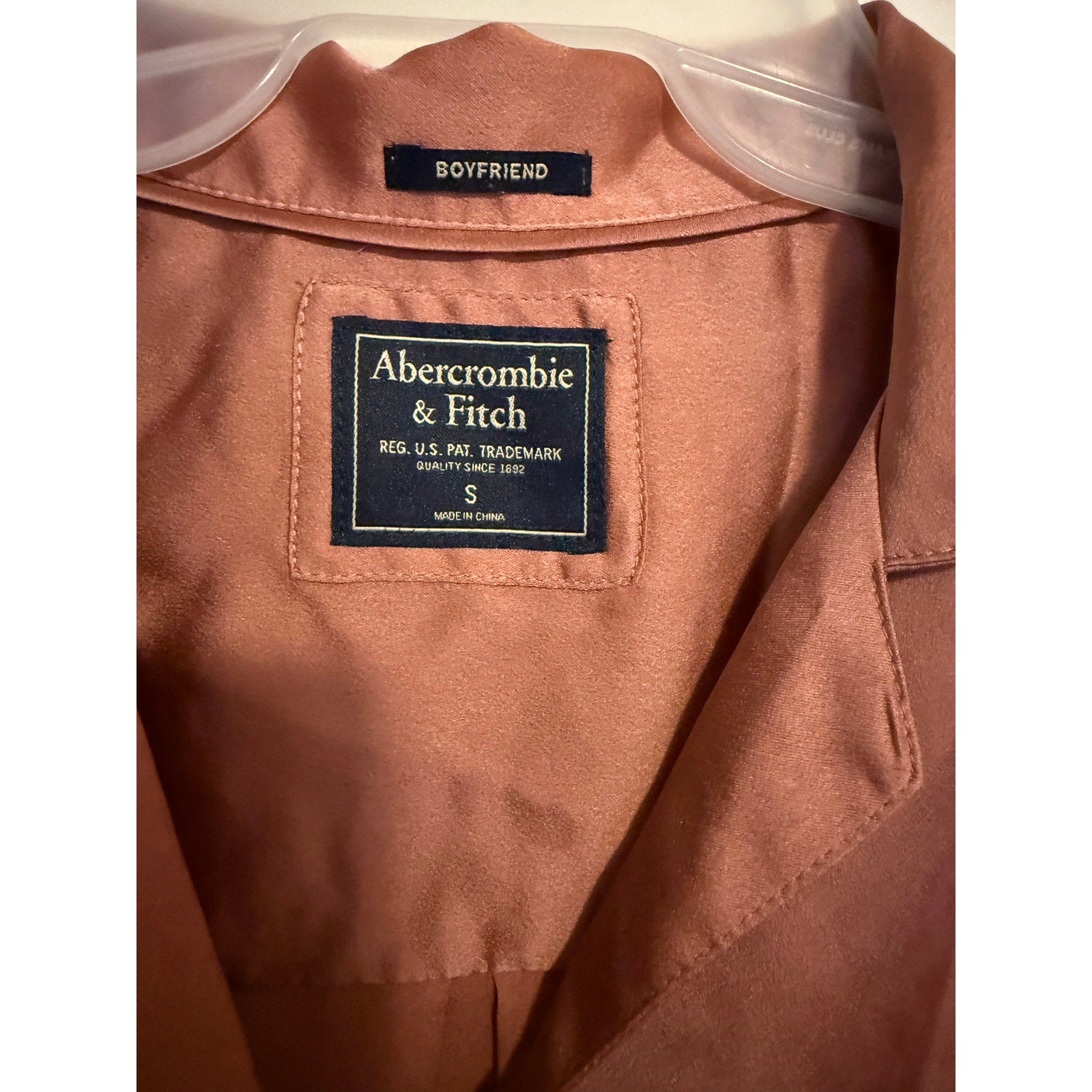 Abercrombie & Fitch Silk Boyfriend Button Up Sz S