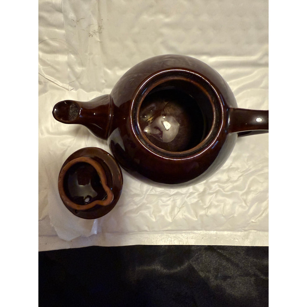 Vintage Ming Tea Co. Brown Small Glazed Teapot With Locking Lid