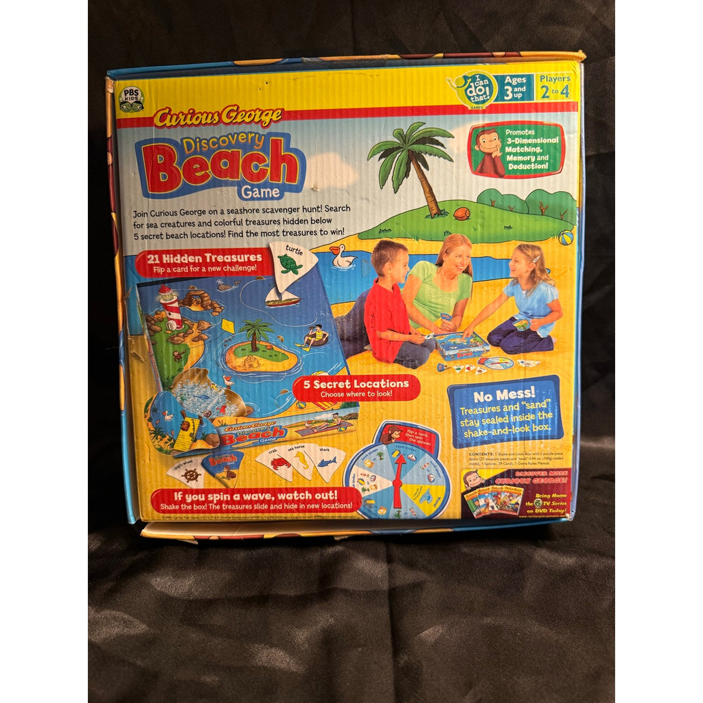 PBS Kids Curious George Discovery Beach Game 2009 3+ Board Game