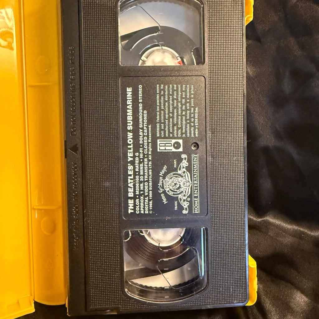 The Yellow Submarine Beatles 1968 Animated Movie VHS Video