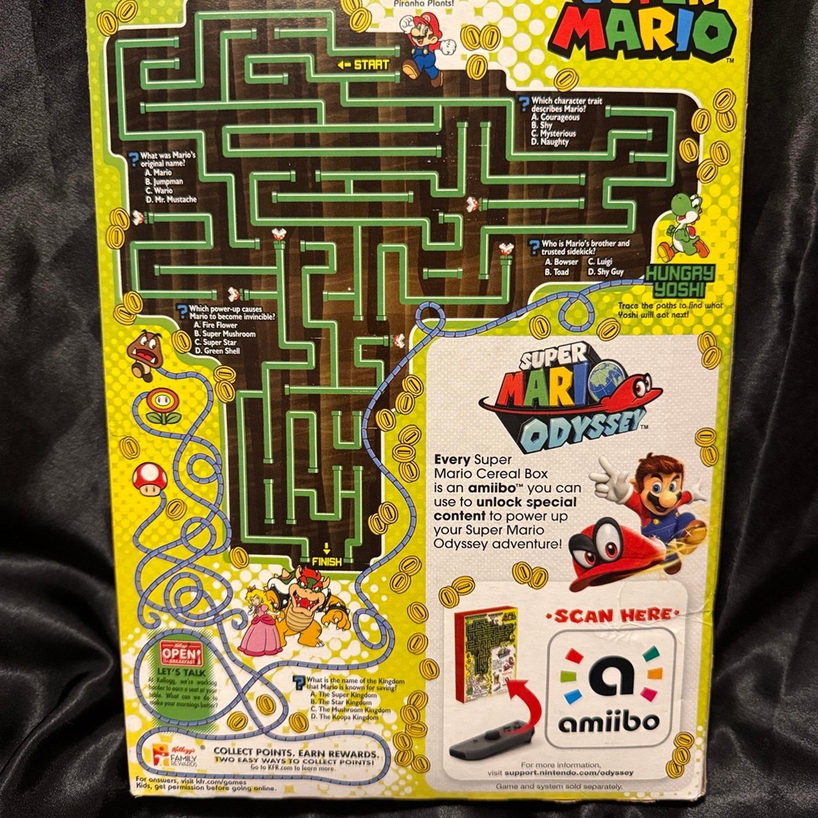Kellogg’s Super Mario Cereal amiibo promotion for Odyssey New Sealed