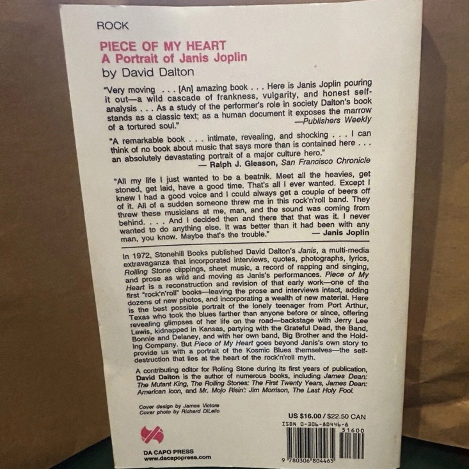 Piece Of My Heart A Portrait Of Janis Joplin Paperback 1991