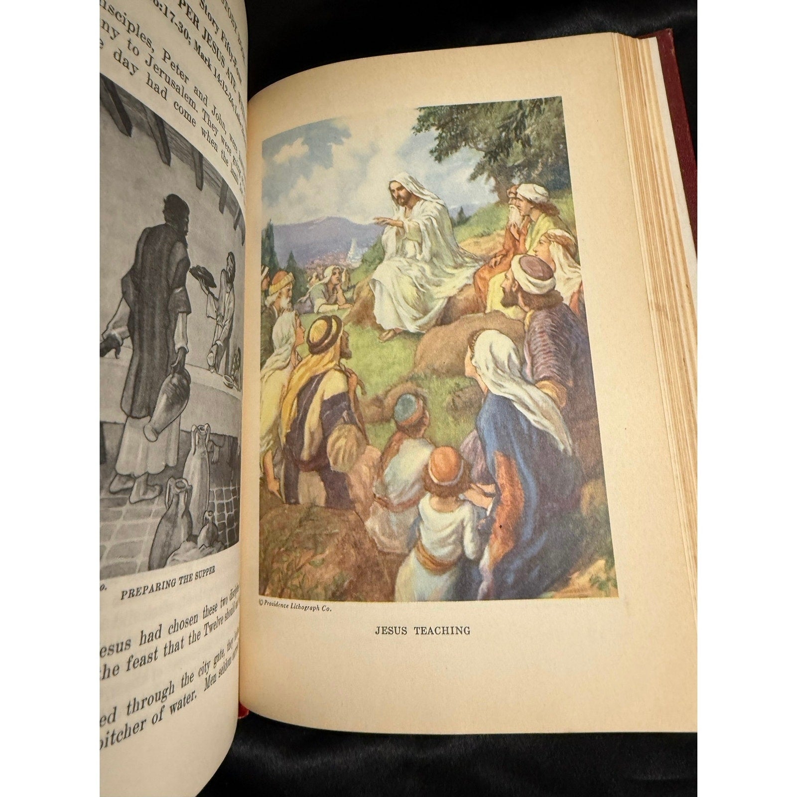 Vintage Egermeier's Bible Story Book Revised 1947 Color Illustrations Hardcover