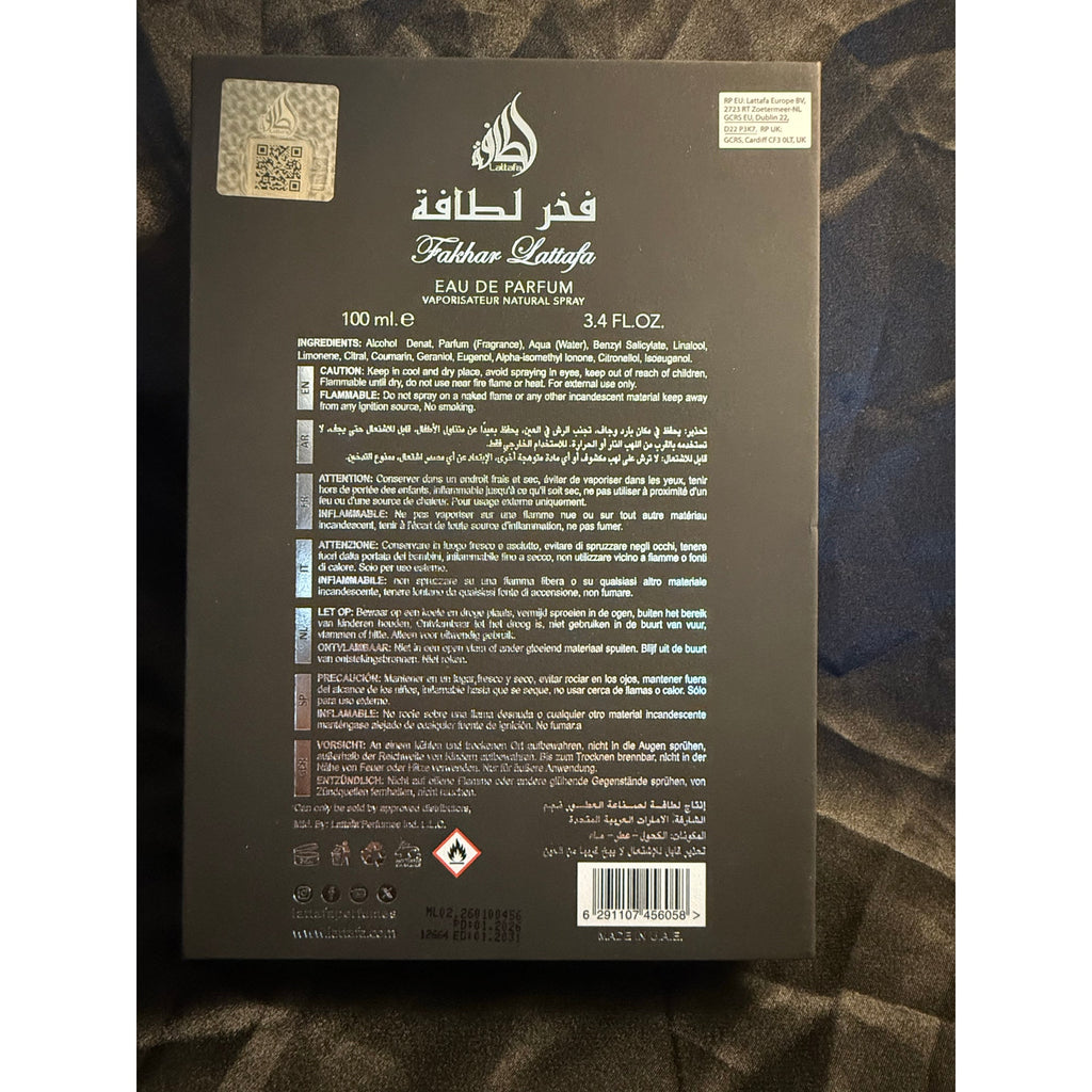 Fakhar Lattafa by Lattafa 3.4oz Edp NEW