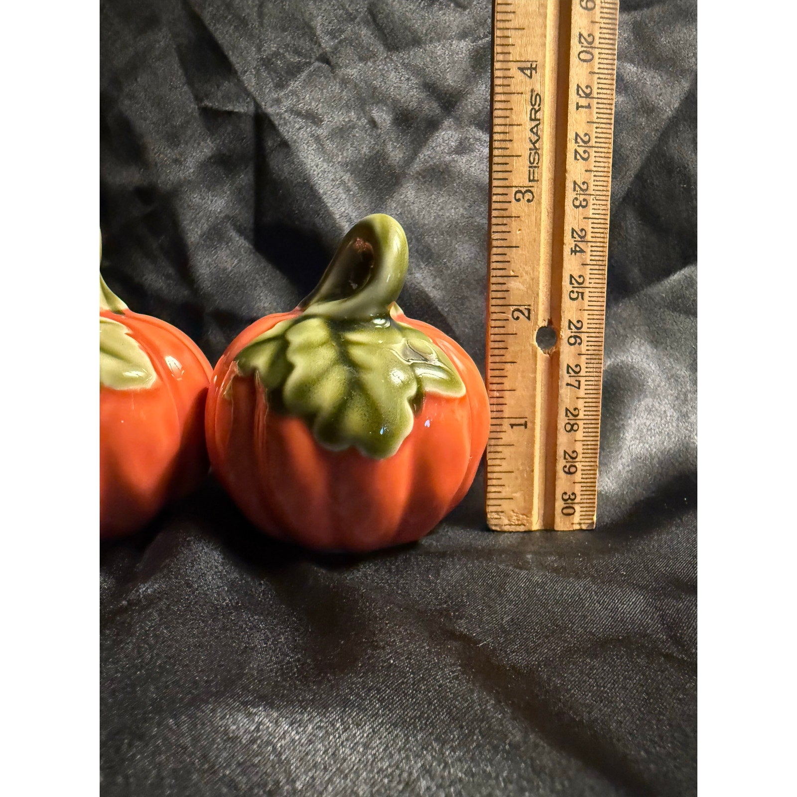 Fall Pumpkin Salt and Pepper Shakers 3” Halloween Thanksgiving