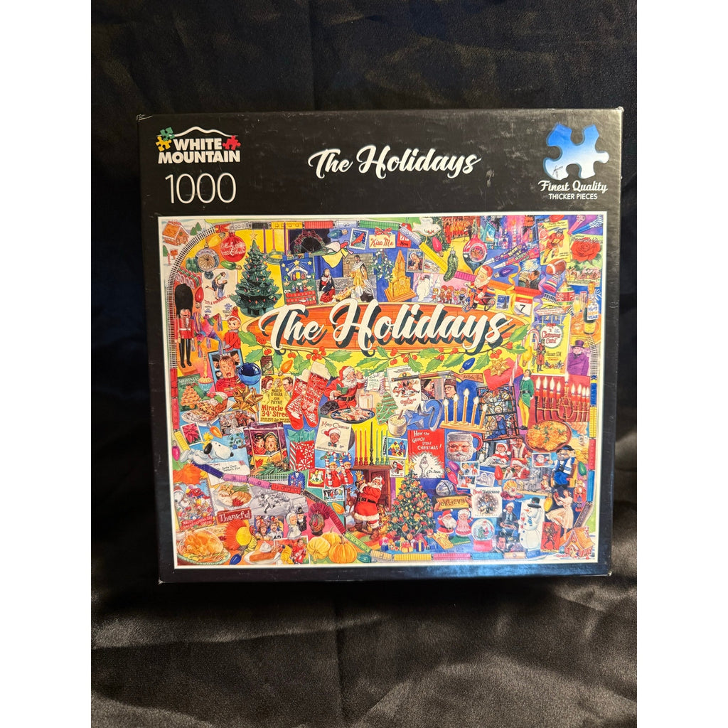 1,000 Piece Puzzle by White Mountain "The Holidays"  Brand New Sealed Christmas Santa