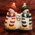 PartyLite P0476 Snowmen Candle Holder Christmas Winter