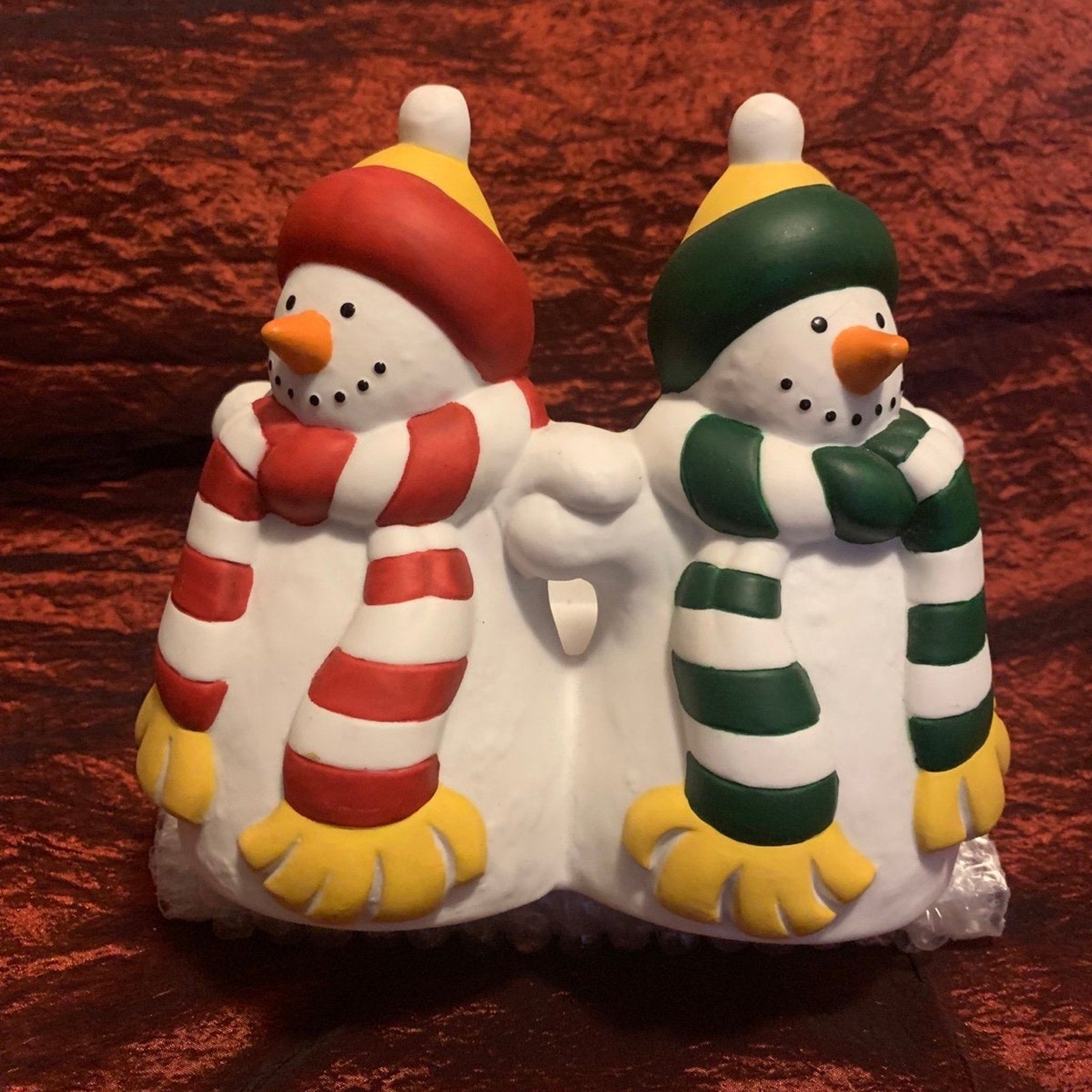 PartyLite P0476 Snowmen Candle Holder Christmas Winter