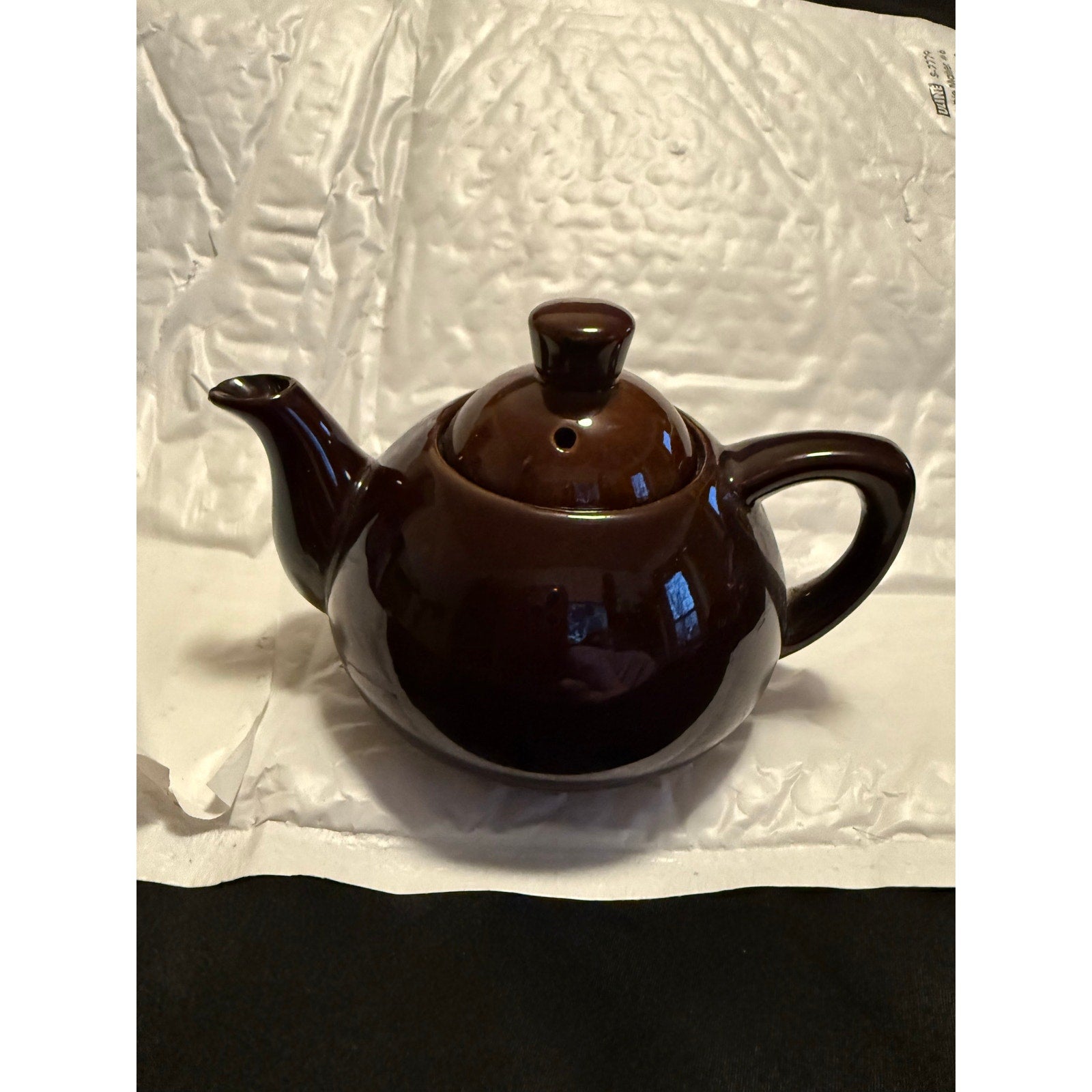 Vintage Ming Tea Co. Brown Small Glazed Teapot With Locking Lid