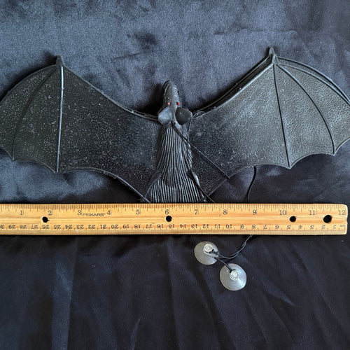 2 Vintage 80’s 12” rubber hanging bats Halloween decorations