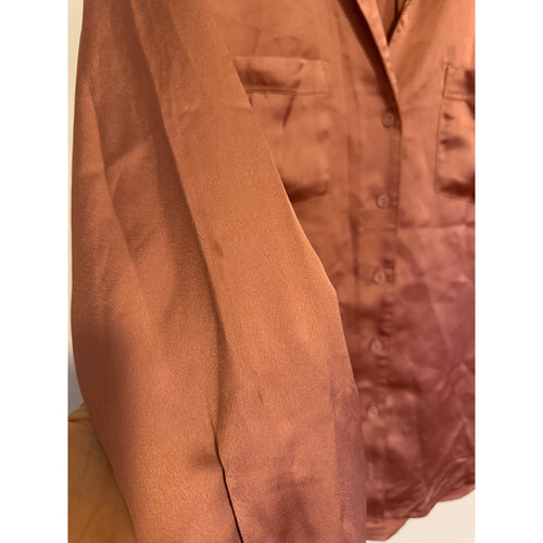 Abercrombie & Fitch Silk Boyfriend Button Up Sz S