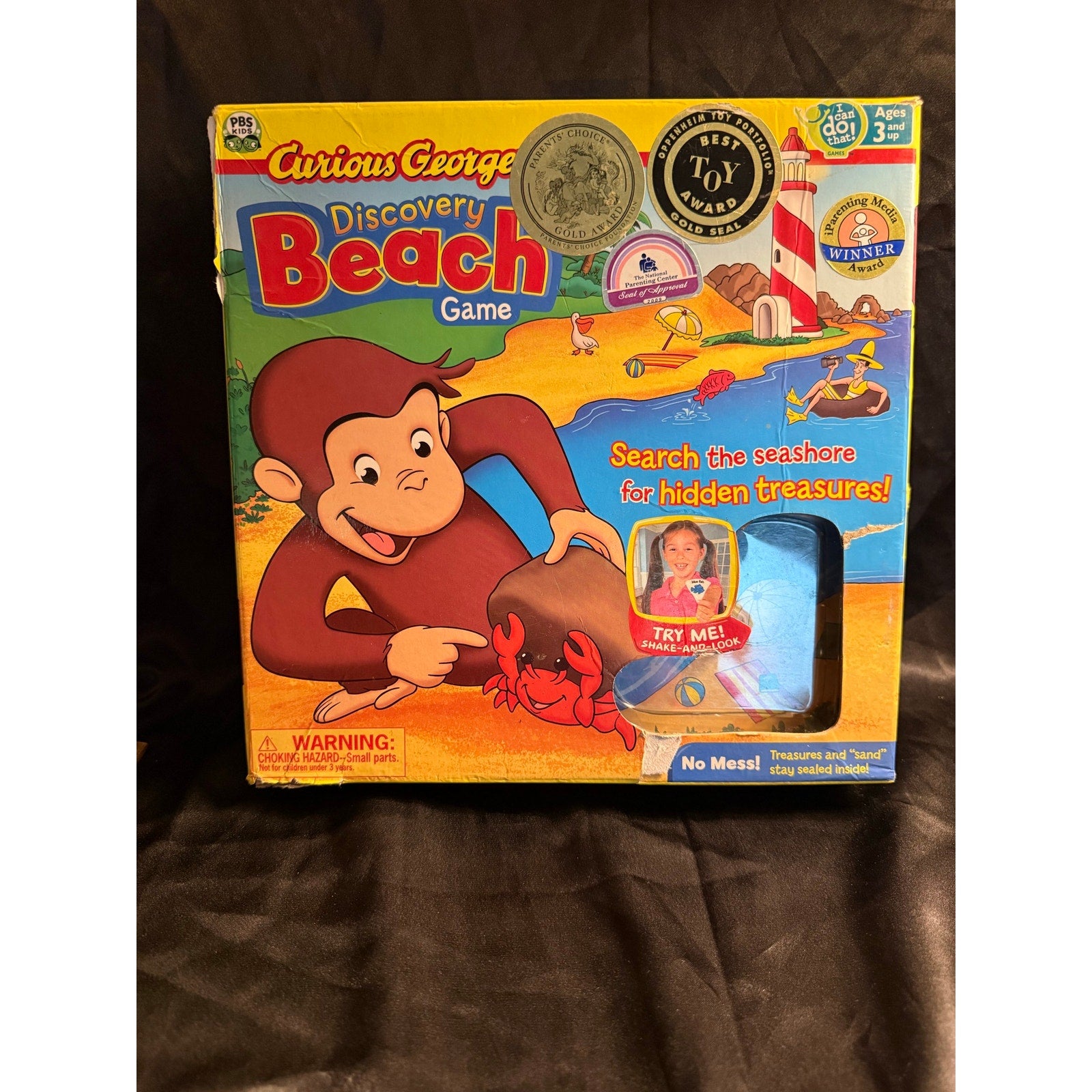 PBS Kids Curious George Discovery Beach Game 2009 3+ Board Game