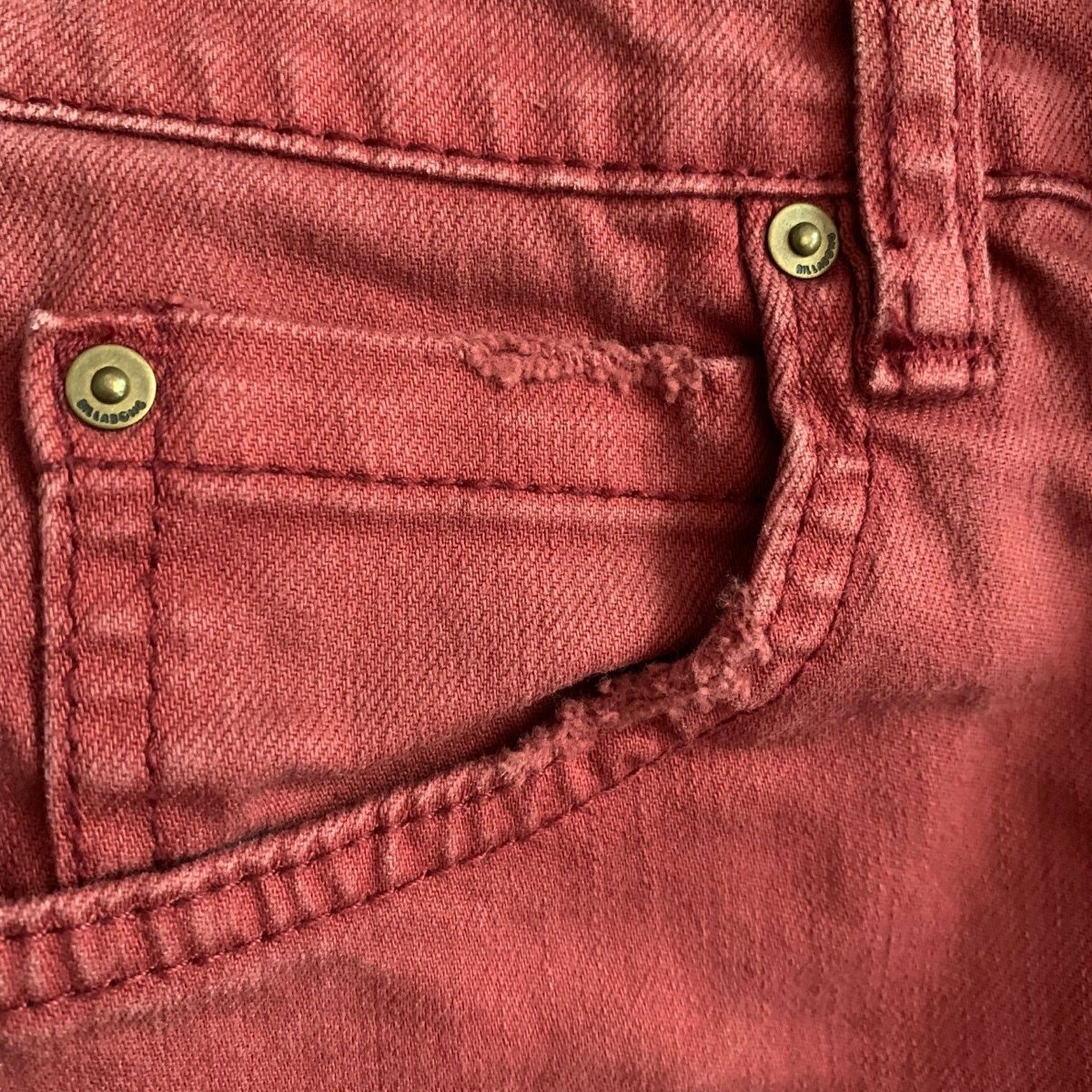 Billabong Women’s Jeans Size 26 Burnt Red Color