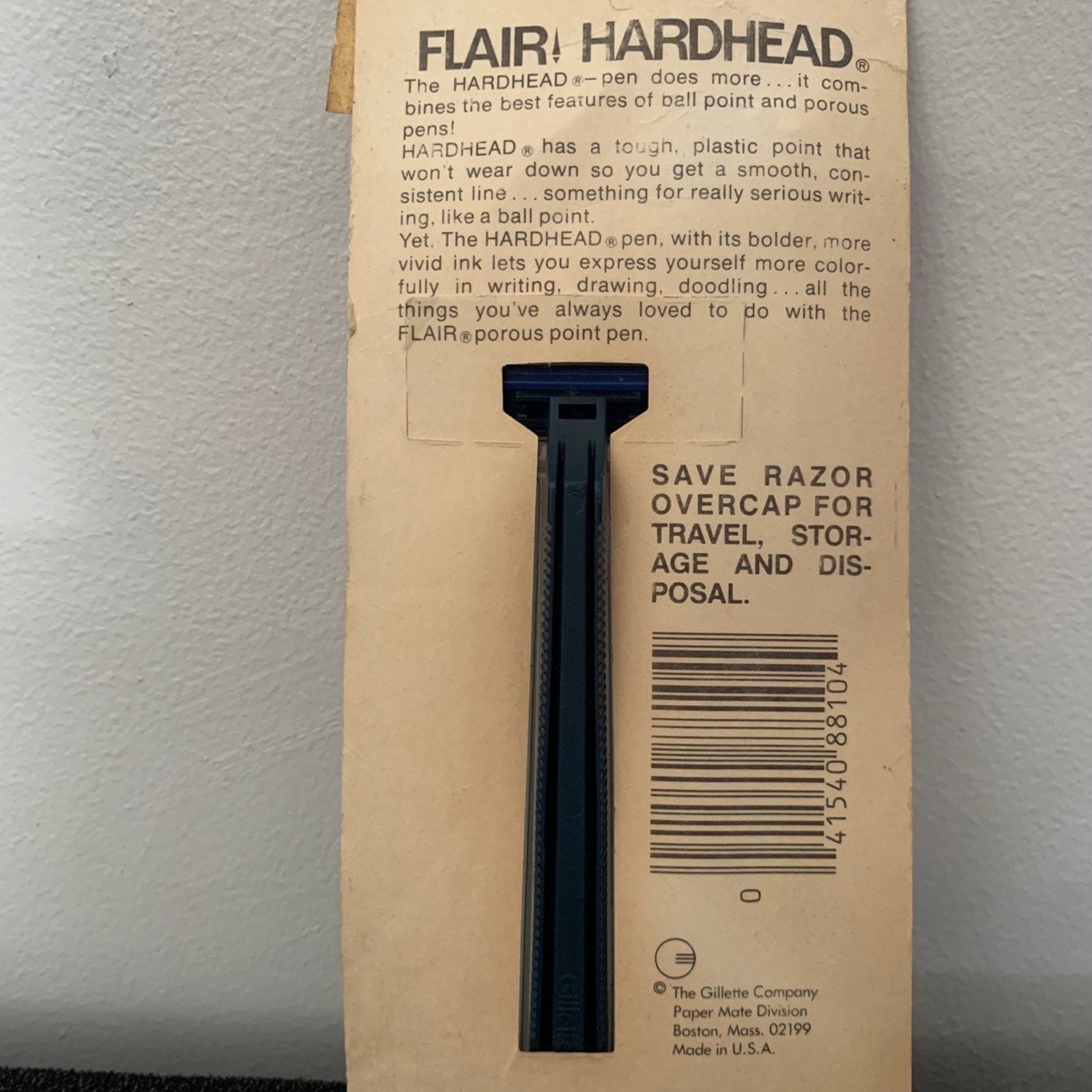 Vintage Unopened 1970’s Gillette Good News Razor + Paper Mate Flair Pen