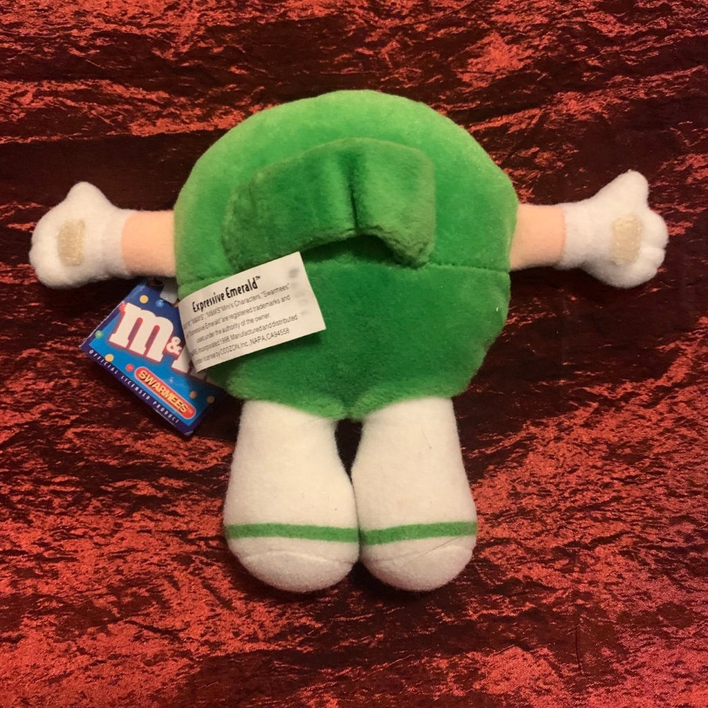 Vintage m&m’s swarmees Green Expressive Emerald 4” Plush