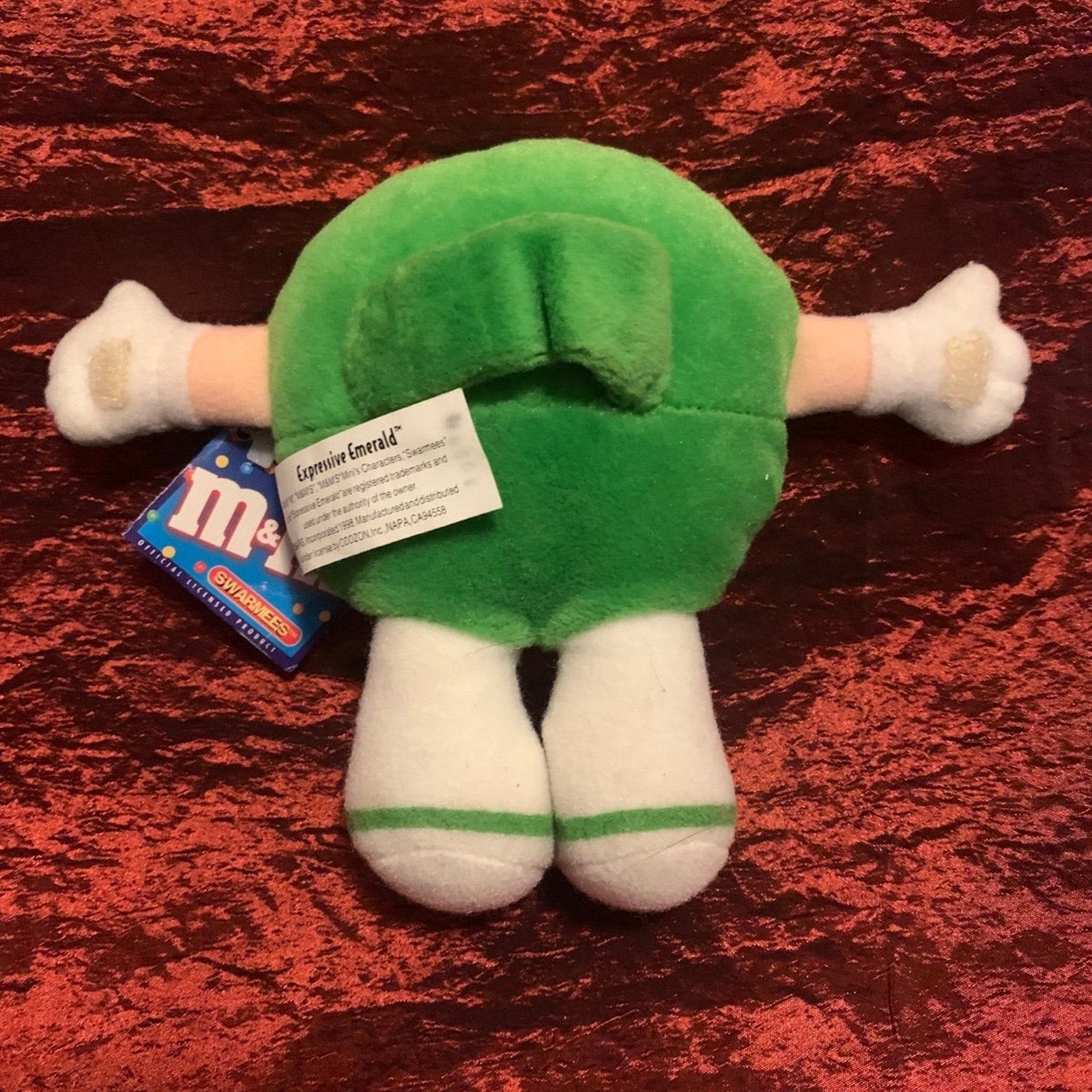 Vintage m&m’s swarmees Green Expressive Emerald 4” Plush