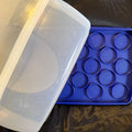 Tupperware Rectangular Take N Bake Cupcake Cake Carrier Blue