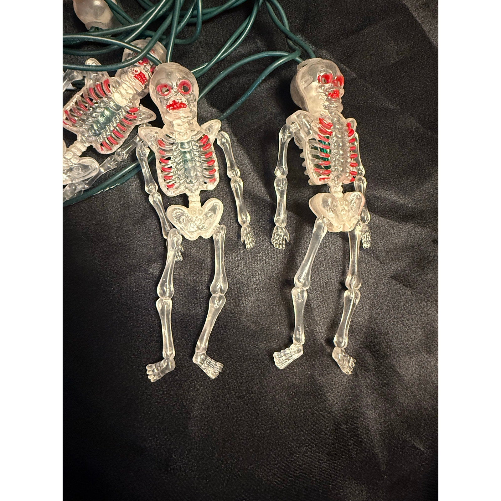 Vintage 90’s Halloween skeleton string lights still work all intact 6’
