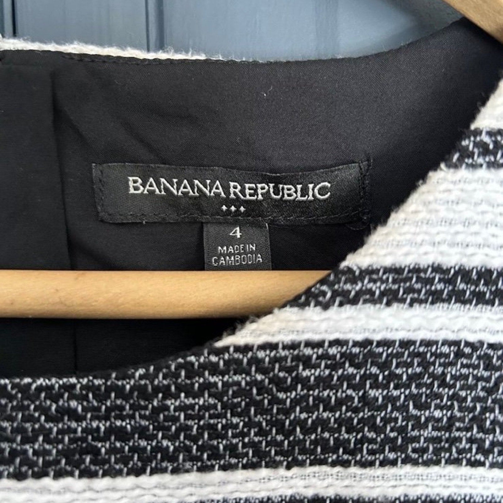 Banana Republic Womens Open Back Jacquard Sheath Dress Size 4