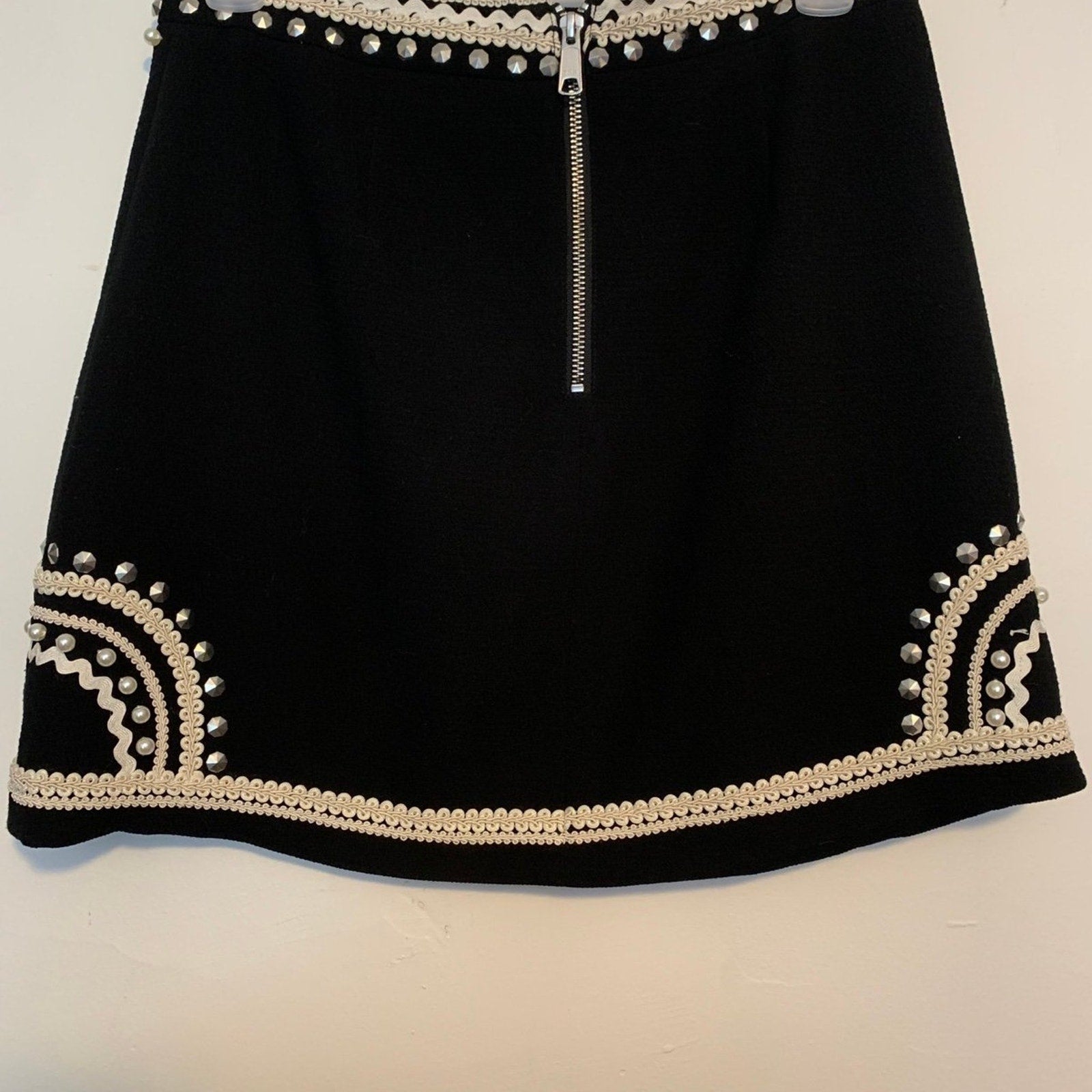 Nasty Gal Metallic Studded Mini Size S