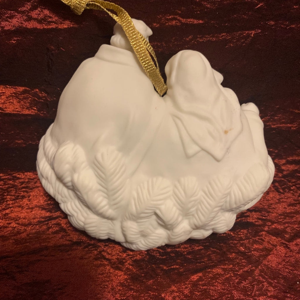 HALLMARK KEEPSAKE PORCELAIN ORNAMENT 2001 MARY AND JOSEPH