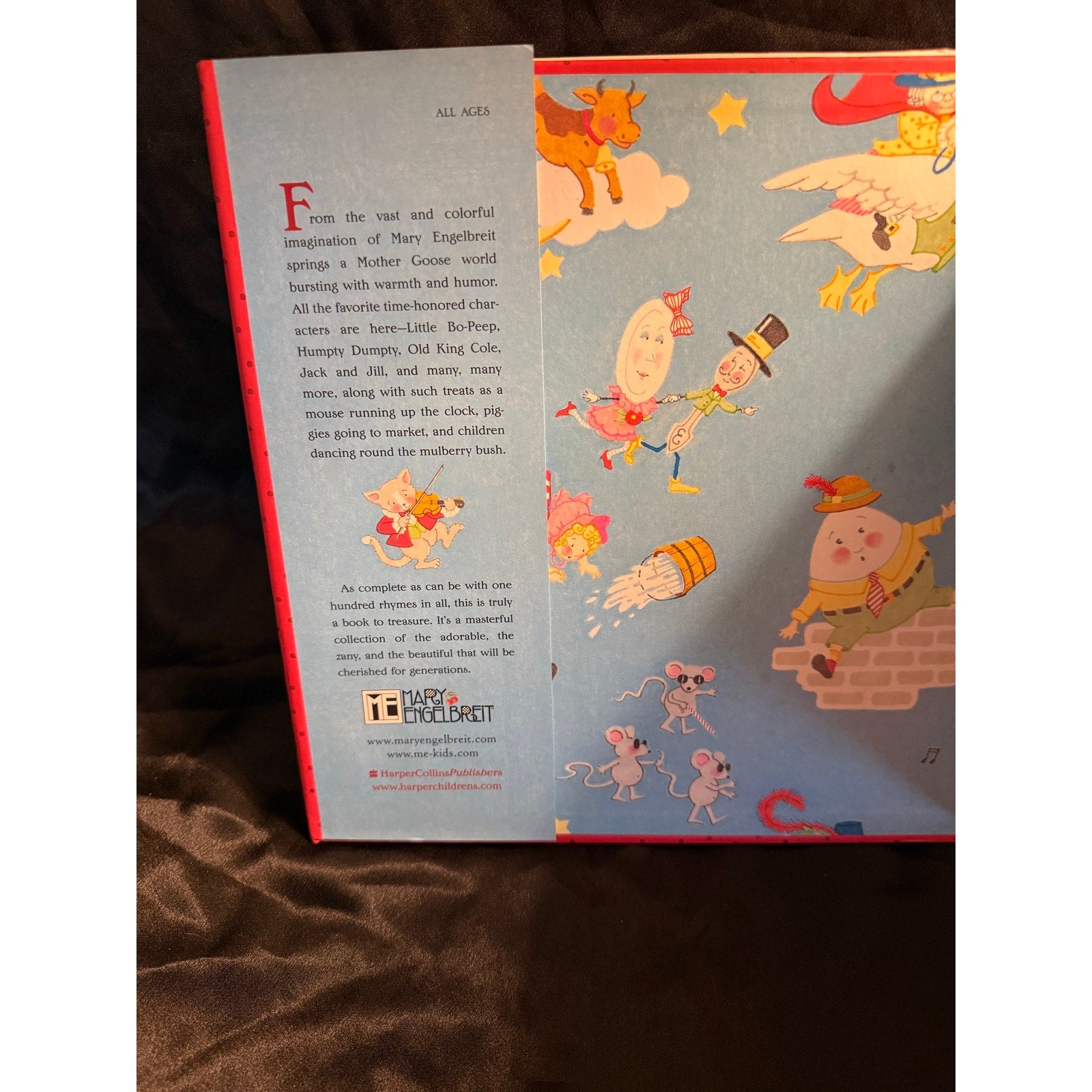 Vintage 05 Mary Engelbreit's Mother Goose One Hundred Best-Loved Verses Hardcover w dust jacket