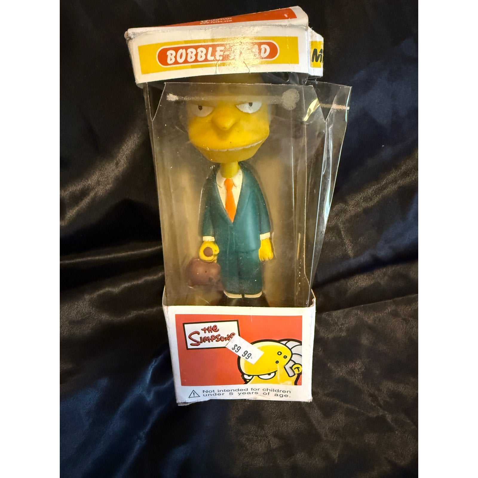 Funko Bobble Head The Simpsons Mr. Burns 2005 Wacky Wobblers damaged box