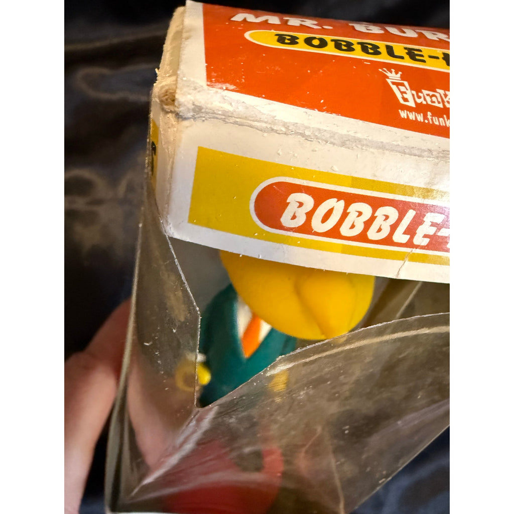 Funko Bobble Head The Simpsons Mr. Burns 2005 Wacky Wobblers damaged box