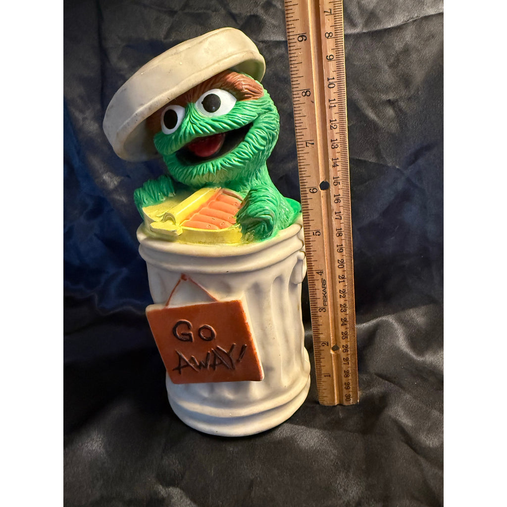 Vintage 70’s Sesame Street Oscar the Grouch Coin Bank 10”