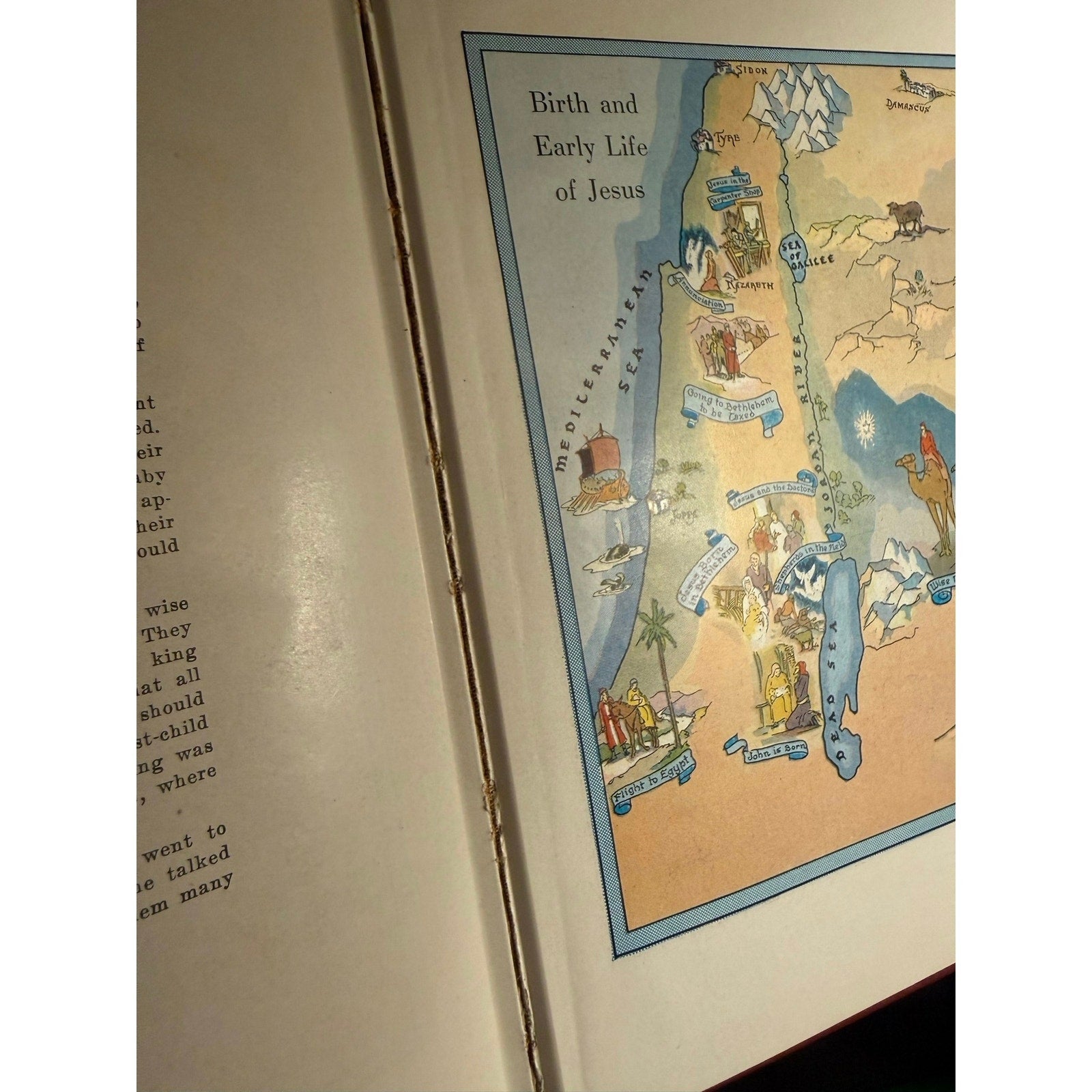 Vintage Egermeier's Bible Story Book Revised 1947 Color Illustrations Hardcover