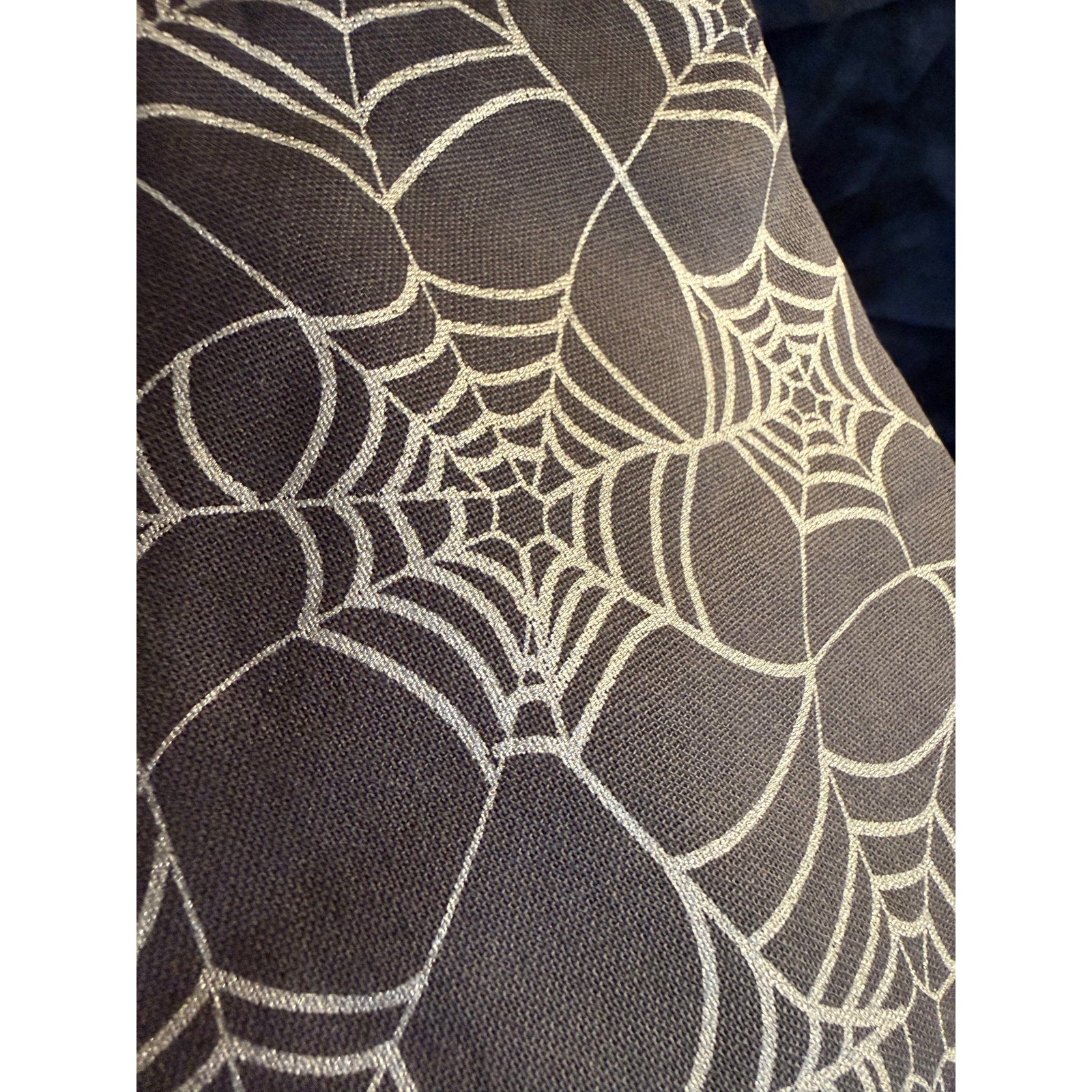 Set of two Witch Crafters Spider Web print kitchen towels 20” x 28”