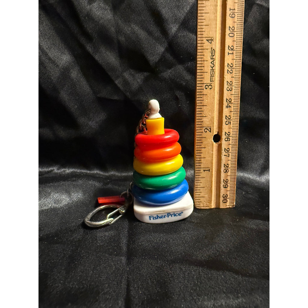 Vintage 2001 Fisher Price Rock a Stack Basic Fun Keychain