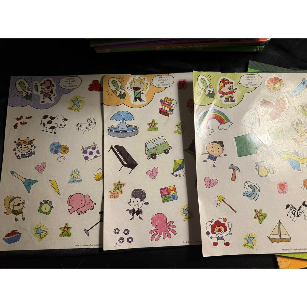VTech Leap Frog Tag AND Leap Reader systems 39 books stickers Lot