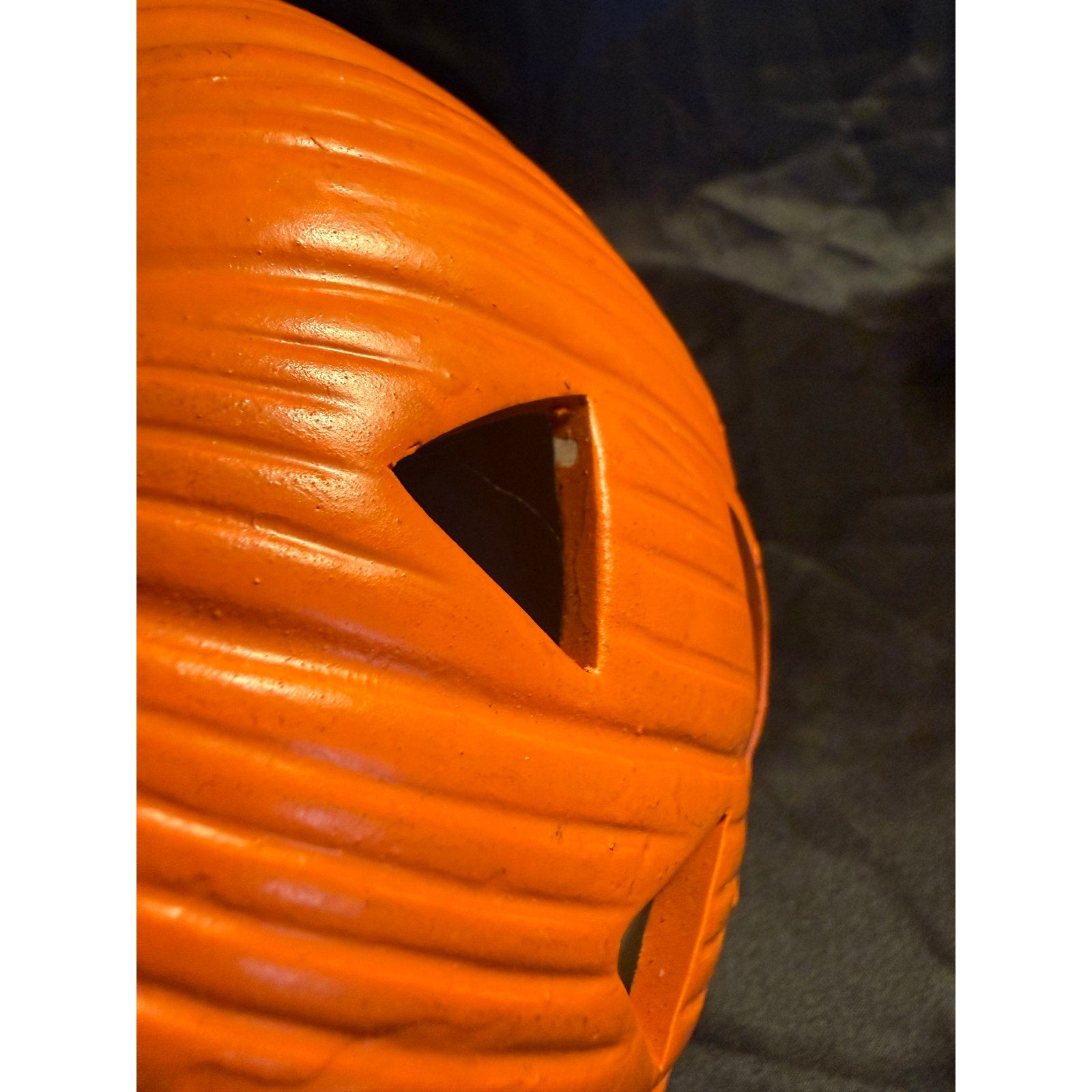 Vintage 80’s ceramic Jack-o-lantern tea light holder