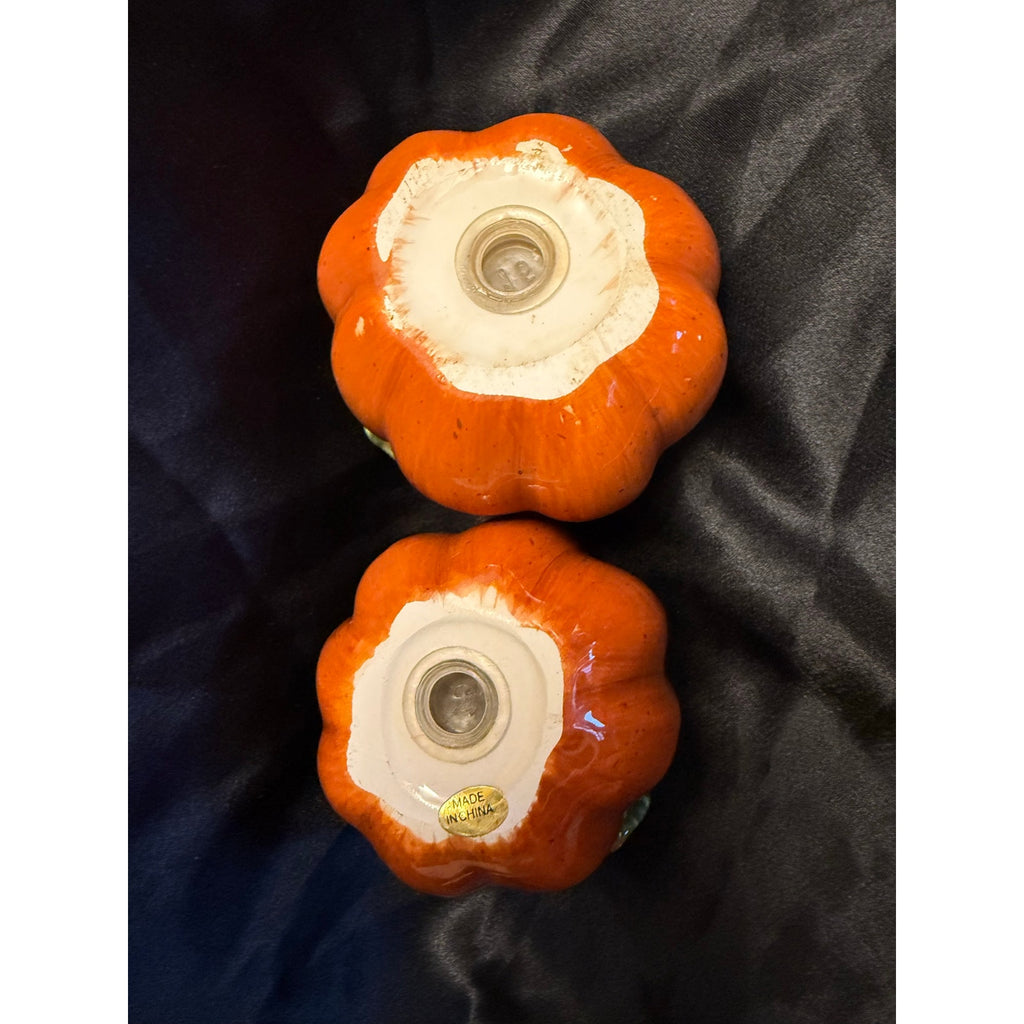 Fall Pumpkin ceramic salt and pepper shakers