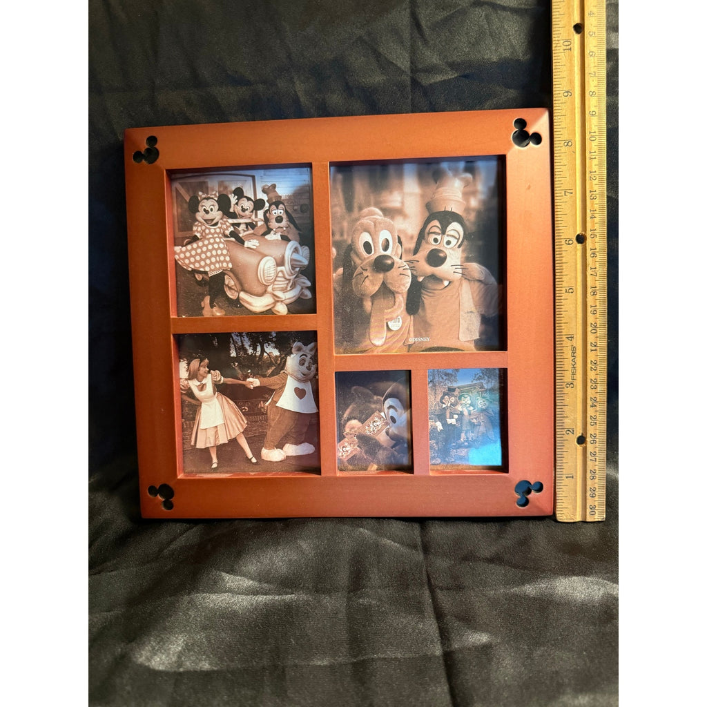 Walt Disney World Mickey Multi Square Cherry Frame Authentic 9” x 9"