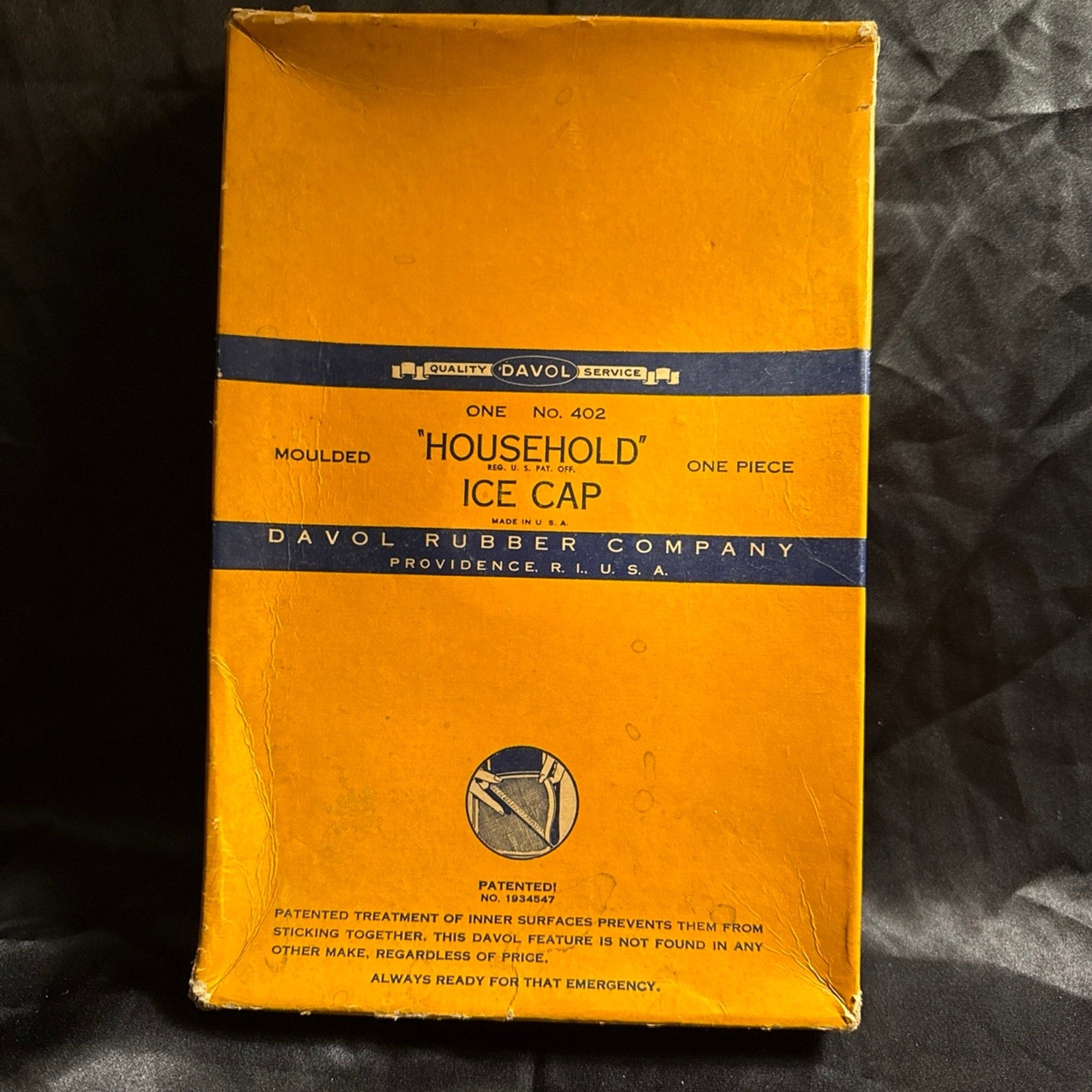 Vintage Household Ice pack Bag Davol Rubber Company With Box