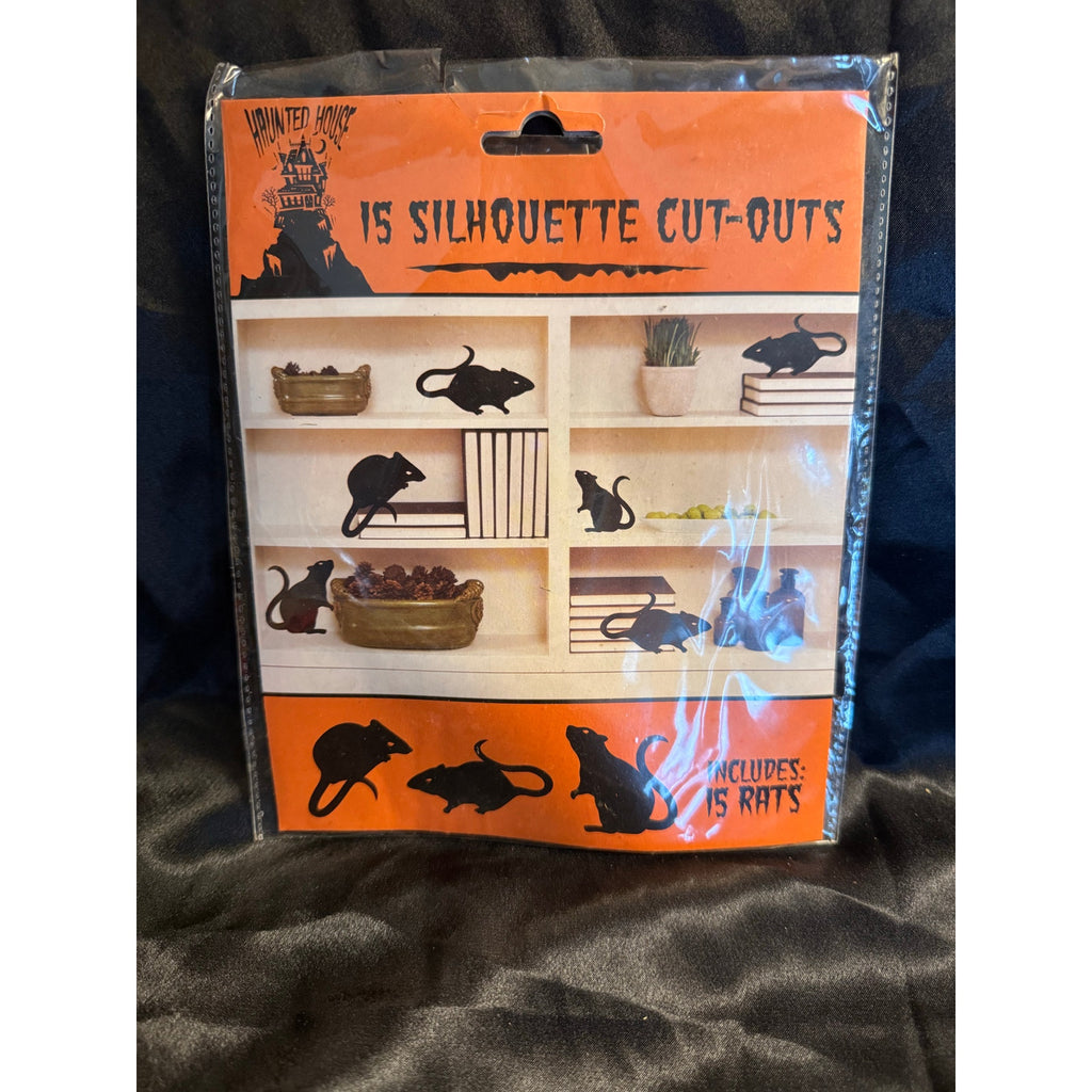 Halloween 
Paper Die Cut Decor Rats New Sealed 15 Pcs