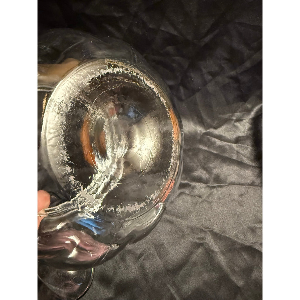 Vintage 70’s Anchor Hocking Clear Glass Pumpkin Candy/Cookie Jar With Lid