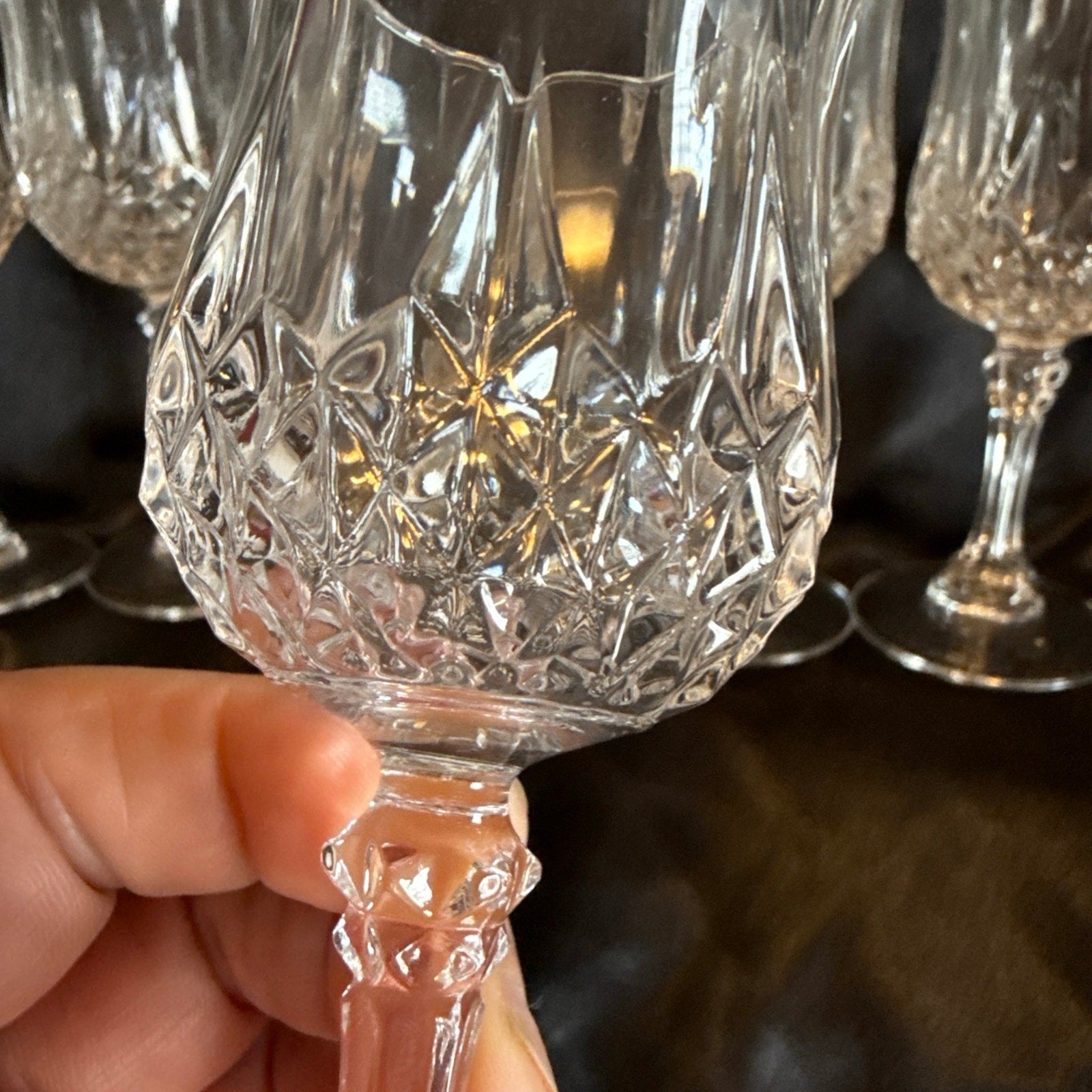 Vintage Cristal d'Arques-Durand Sherry Cordial Valency Glasses Set of 6